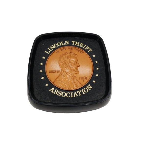 Vintage Banking Plastic Rare Coin Coasters Lincoln Thrift Association - Picture 4 of 8